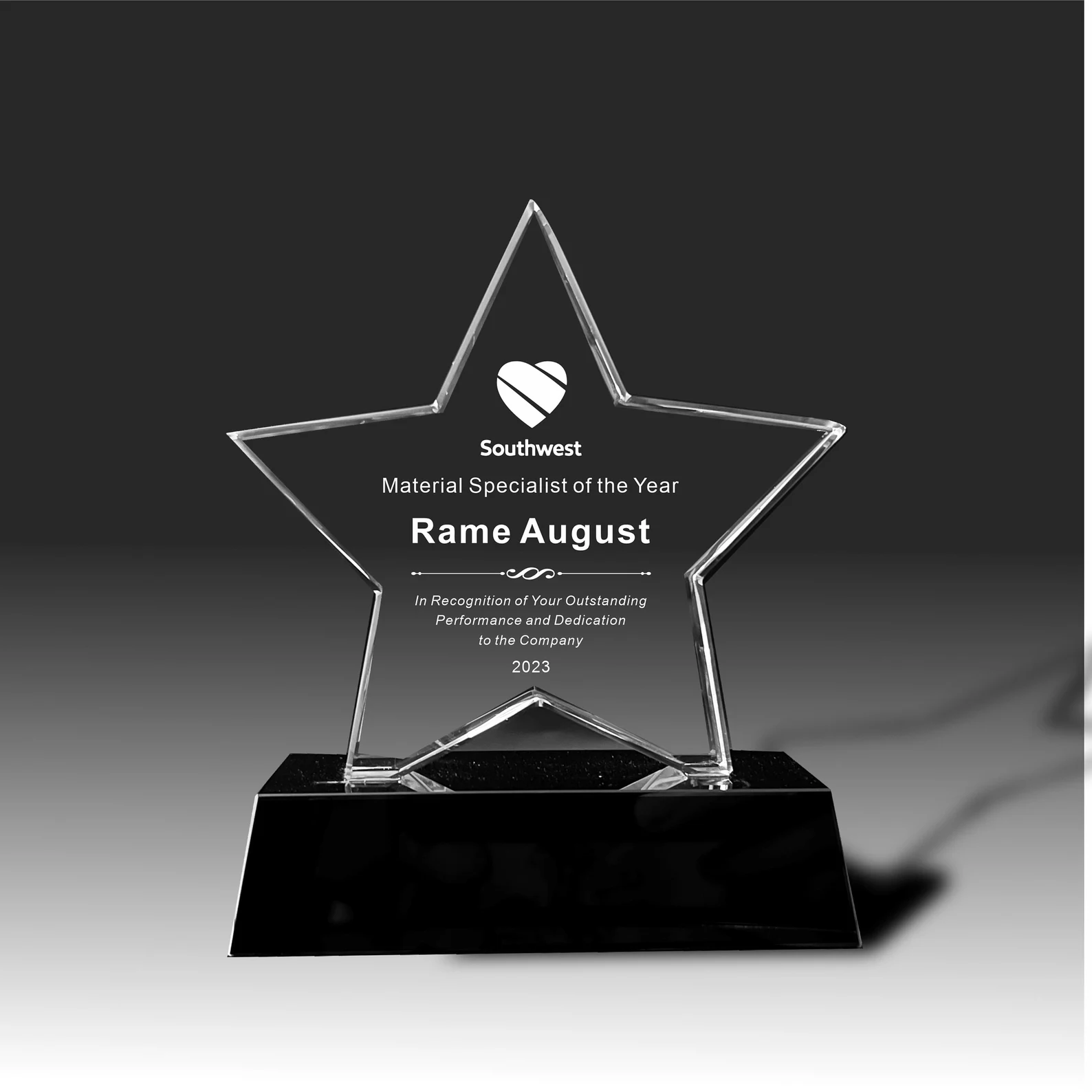 il_1588xN.5697491678_hyge Engraved Crystal Star Award - Image 1